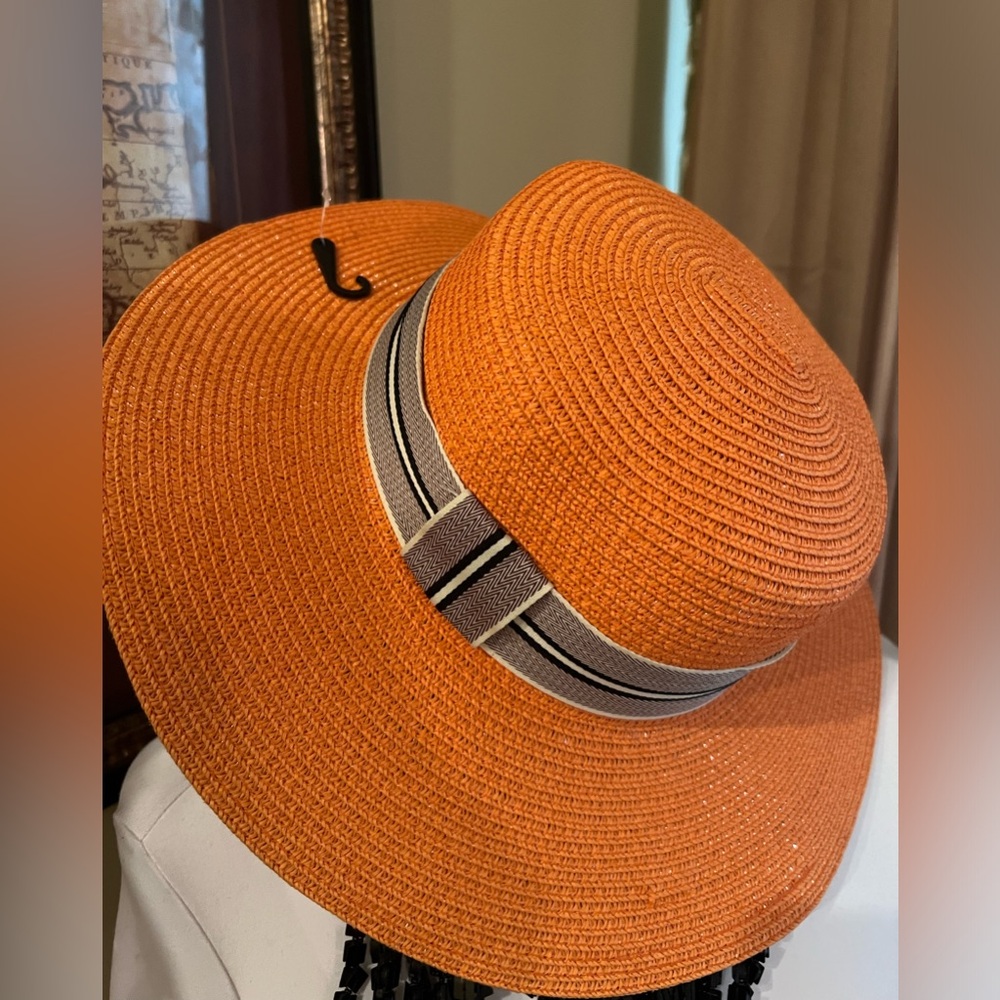 Orange Straw Hat